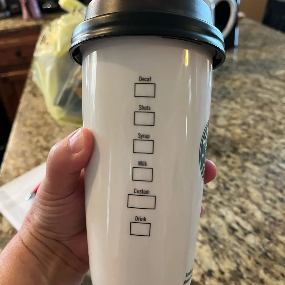 Starbucks White Ceramic Mug with Green Logo
